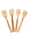ROYALFORD 4-Piece Carbonized Bamboo Kitchen Tools Brown 1x50centimeter