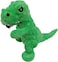 Plush Pet Baby Dinosaur Dog Toy - Multicolour -2pc