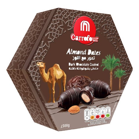 Carrefour Almond Dates Dark Chocolate 500g