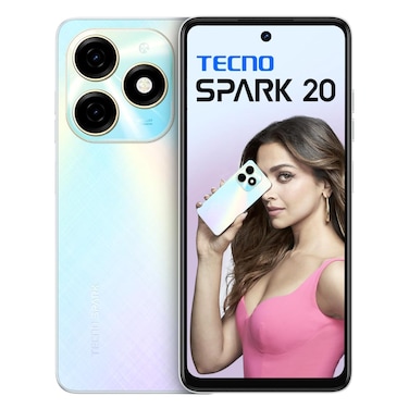 Techno Spark 20 KJ5 4GB RAM 128GB ROM 4G Dual SIM Smartphone 6.6 Inch Cyber White