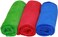lavish Microfiber Cloth for Car Washing and Cleaning 3 pcs - Red,Blue,Green