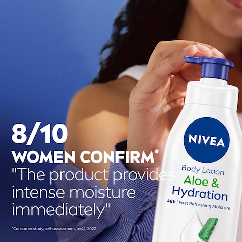 NIVEA Body Lotion Moisturizer Soothing Aloe Vera Hydration 400ml Pack of 2