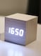 Nome - Wood 3D Square Counter Clock White 6.3 x 6.1 x 6.3centimeter