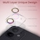 Moxedo Camera Lens Protector, 9H Tempered Glass, Scratch Resistant Aluminum Alloy Frame Camera Cover Screen Protector Compatible for iPhone 11/12 Mini 5.4 inch (MODERN COLORFUL)