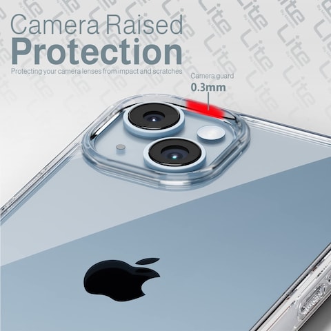 Moxedo Lite Crystal-Clear Protective Case with 9H Tempered Glass Screen Protector compatible for iPhone 14 Plus