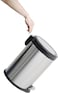 Orchid Stainless Steel Trash Bins, Recycle Bins, Round Step Waste Bin with Soft Close Lid, Durable Cantilever Foot Pedal Mechanism Steel Step Trash Can Wastebasket, Garbage Container Bin (20 Litre)