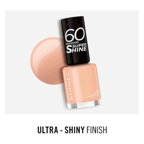 Rimmel London 60 Seconds Super Shine Nail Polish 401 Nude Nostalgia 8ml