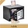 Rubik Mini Cash Deposit Drop Slot Safe Box with Key and Pin Code Option (23x17x17cm) Black