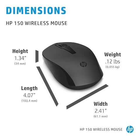 HP 150 Wireless Mouse Black