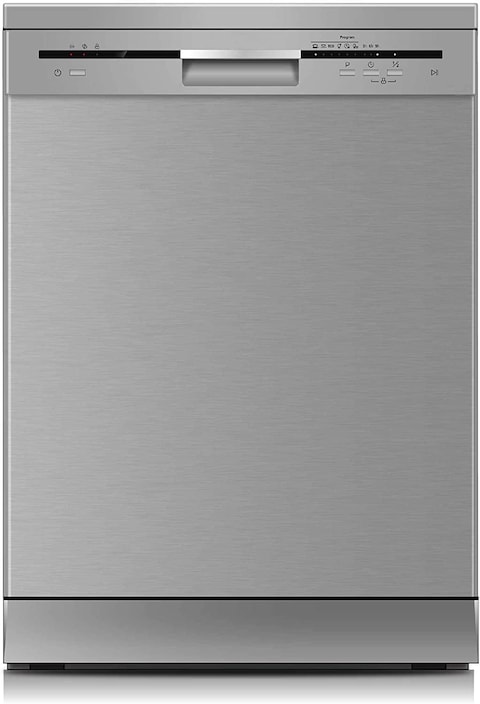 Sharp 12 Place Settings Free Standing Dishwasher, QW-MB612-SS3, Steel, 6 Programs