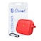 Ozone - Parttern Design Shockproof Silicone AirPod Pro Case with Hook Keychain Ring Protective Cover for AirPod 3 / Airpod Pro [Front LED Visible] - Red