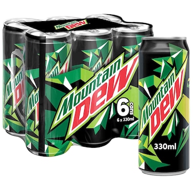 Mountain Dew Cans 330ml Pack of 6
