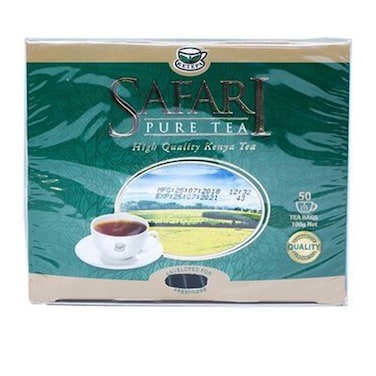 Ketepa Safari High Quality Enveloped Pure Kenya Tea Bags 100G 50 Pieces