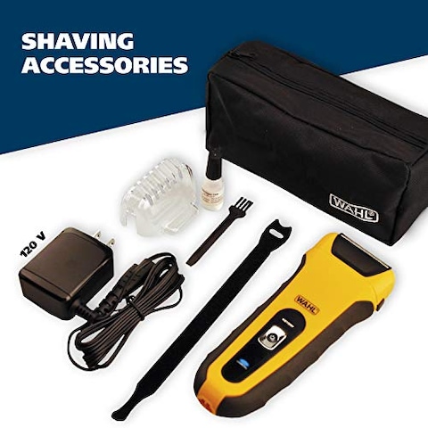Wahl Lifeproof Lithium Ion Foil Shaver - Waterproof Rechargeable Electric Razor With Precision Trimmer For Men&#39;s Beard Shaving, Trimming, &amp; Grooming With Long Run Time &amp; Quick Charge - Model 7061-100