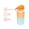 Eazy Kids Water Bottle 500ml wt Handle - Orange