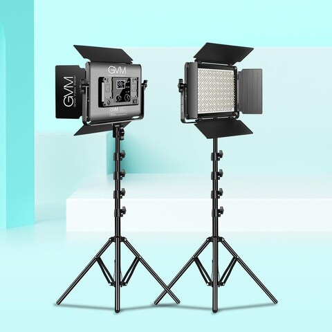 GVM 1000D-2L Rgb LED Studio Video Bi-Color 2-Panel Light Kit