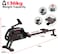 SKY LAND Water Rowing Machine Smooth &amp; Quiet with Bluetooth APP,Equip with GADGET Support,Soft Seat,LCD Digital Monitor &amp; Max User Weight 130kgs. Max Height 6.56 ft. GM 8143, Black-Red