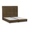 In House Berlin Linen Bed Frame - Queen - 200x160cm - Brown