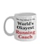 muGGyz This Mug Belongs To The World's Okayest Running Coach Printed Ceramic Coffee Mug White/Black/Red 11Ounce