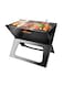 Portable BBQ Charcoal Grill Black 48x31x40cm