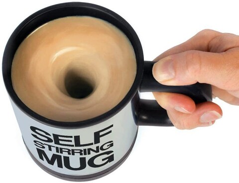 Ntech Automatic Stainless Steel Coffee Mug Mixing Cup Blender Self Stirring Mug Best Gift, (Multicolour)