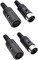 2 Sets 5Pin Female + Male DIN Adapter Socket Audio AV Connector Black