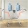 Clothes Drying Rack, Foldable Laundry Rack with Height-Adjustable Gullwings Space-Saving, Laundry Room Organization