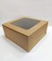 Red Dot Gift Bakery Boxes With Clear Window (Pack Of 10/50/100) - 10" X 10" X 4.8" (26 * 26 * 12cm) - Brown Kraft Paper Box For Pie, Cookies, Cake, Or Cupcakes (10)