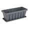 Cosmoplast Cedargrain Rectangular Planter With Tray Grey 24inch