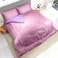 Hotel Linen Klub Reversible Down Alternative Comforter Set, Ultra Soft Brushed Stripe Microfiber Fabric, 200GSM Soft Fibersheet Filling, Size: Single 160 x 200cm, Pink &amp; Lilac