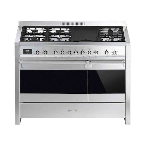 Smeg Classica Gas Cooker A3-81 Silver/Black 120cm