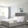 In House Madrid Velvet Bed Frame - King - 200x200 cm - Gray