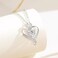 Crafted from 925 Sterling Silver Heart Pendant Necklace with White Crystal Accent
