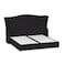 In House Taj Mahal Velvet Bed Frame - King - 200x200 cm - Black