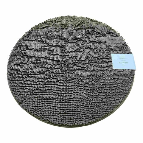 LA Collection 1150 GSM Polyester Bath Mat Dark Brown 75cm
