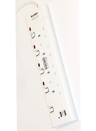 Koolen Plug Socket With Four Plugs And Two USB Ports 5 Meters - 301100008