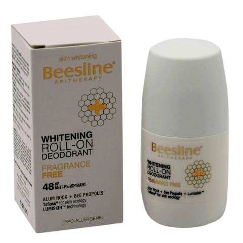 Buy BEESLINE WHITENING ROLL ON DEODOEANT 48HR ANTI PERSPIRANT FRAGRANCE FREE  50ML in Kuwait