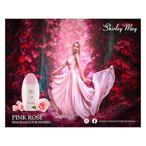 Shirley May Pink Rose Pour Femme Eau De Toilette Natural Spray 100ml