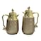 Home Maker Tea And Coffee Vacuum Flask QBC-Q336YZC95-H190 Brown And Gold 700ml+1L 2 PCS