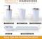 AC&amp;L Bathroom Accessories Set, 5 Pcs Plastic Bathroom Counter Vanity Set, Liquid Soap Dispenser, Toothbrush Holder, Soap Dish, Q tips Tumbler, Vanity Tray, Modern Bathroom Decor Organizer (White)