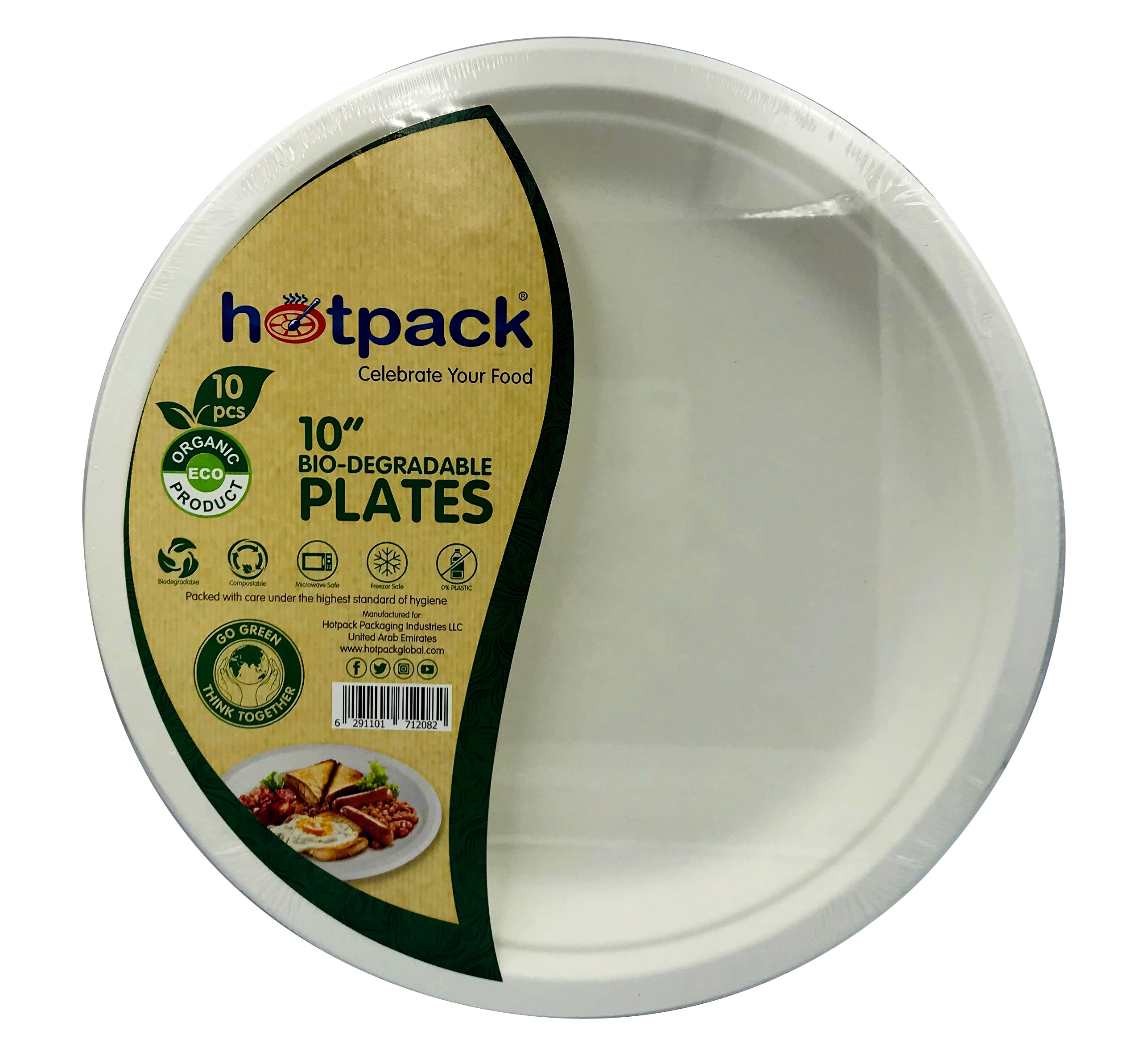 Buy HOTPACK - 10 PIECES BIO DEGRADABLE PAPER PULP PLATE 10 INCH Online ...