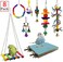 Mumoo Bear 8 Packs Bird Swing Chewing Toys- Parrot Hammock Bell Toys