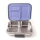 Eazy Kids 3 Compartment Bento Steel Lunch Box - Purple