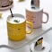 Creative Ceramic Mug With Lid And Spoon Decal Coffee Cup With Handle 400ml
