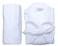Bathrobe &amp; A Bath Towel,100% Turkish Cotton Shawl Collar Bathrobe, with a 50x90 cm Bath Towel Super Soft &amp; Absorbent for Men and Women, Unisex Adult (White)