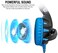 Onikuma LED Gaming Headset Virtual 7.1 USB Surround Stereo Wired Over-Ear Headphones With Noise Isolating, Black Blue
