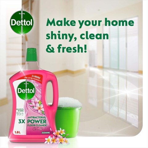 Dettol Jasmine 3X Power Antibacterial Floor Cleaner, 1.8L