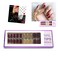 Generic-CK537 Full Cover Acrylic Artificial Nails 24pcs Red/Gold