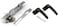 ABBASALI ALUMINIUM DOOR HANDLE BLACK WITH 20MM LOCK BODY