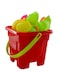 Rally Beach Toy Bucket Playset For Kids Red